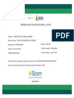 Certificado de Asistencia A Capacitacin Mdulo Sicom-Gncv