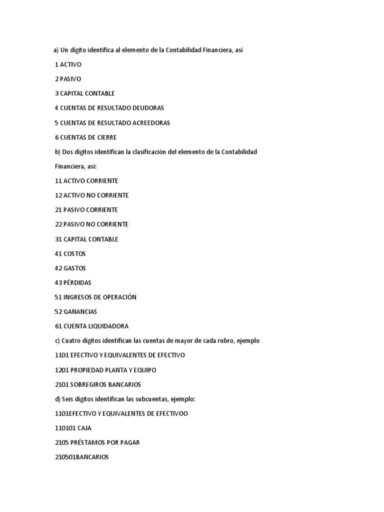 Catálogo de Cuentas Contables | PDF | Contabilidad | Bancos
