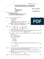 GTU MCA Semester III Exam on Basic Mathematics