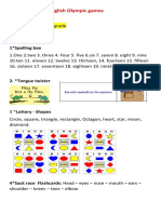 Activities The Olympics English Games