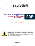 Alternating Current Machines: Installation, Use and Maintenance Instructions FOR Vector-Speed