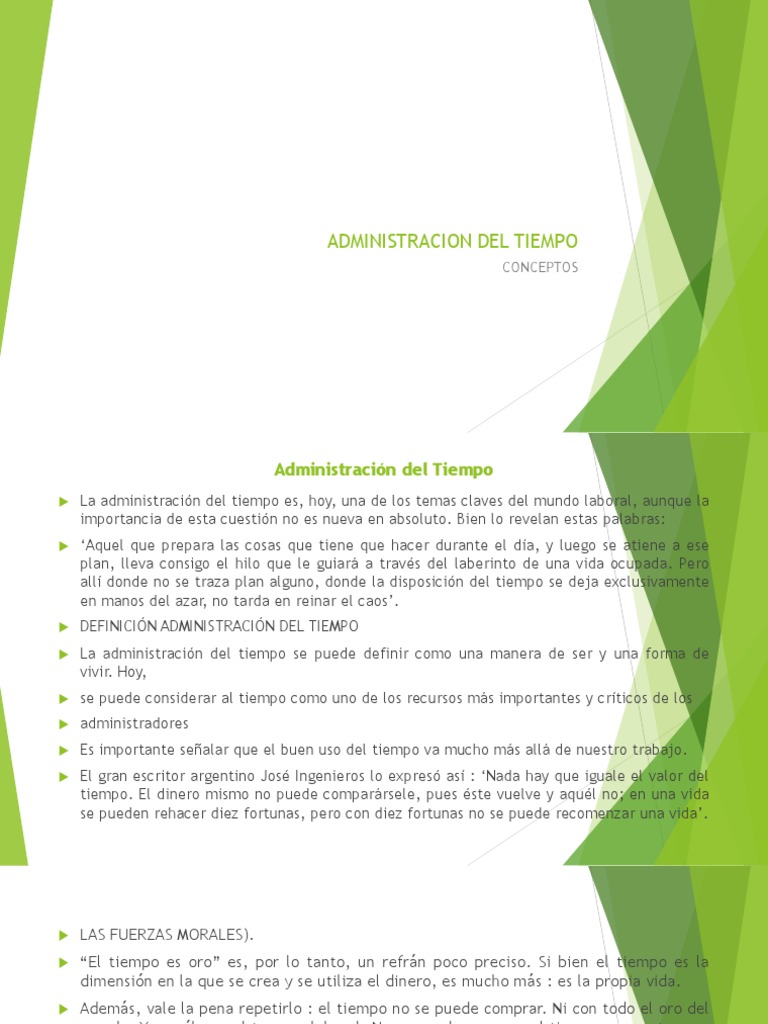 Claves para una Efectiva Administración del Tiempo | PDF ...