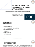 Design of A High Gain, Low Power Cmos Lna For Wpan Applications