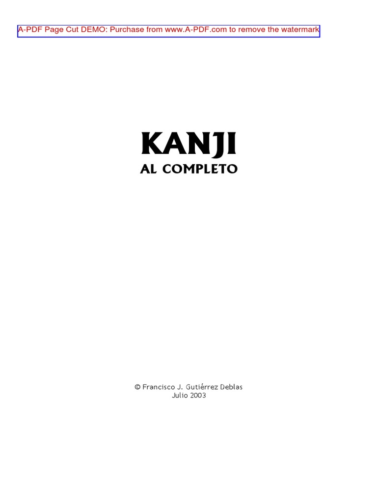 Libro De Japones Kanji Al Completo Cut Kanji Diccionario