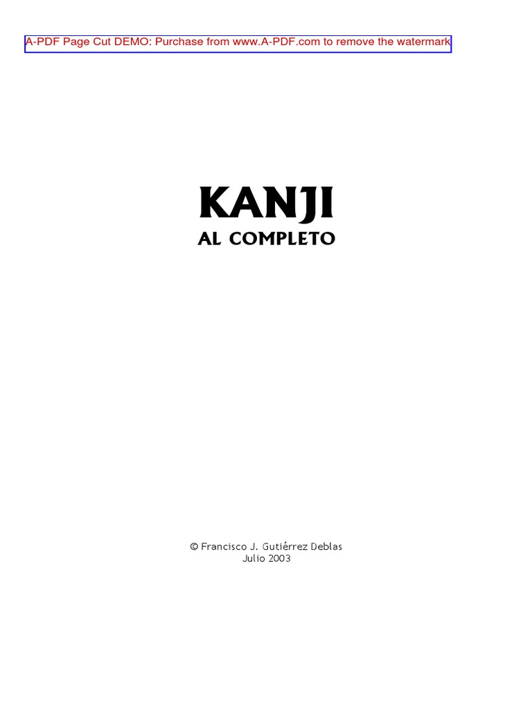 Libro De Japones Kanji Al Completo Cut Pdf Kanji Diccionario
