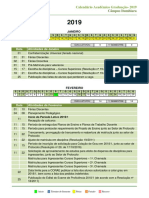 Calendário 2019