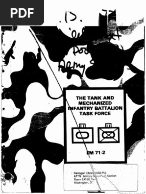Fm 71 2 Tank Mech Battalion 1972 Tanks Artillery