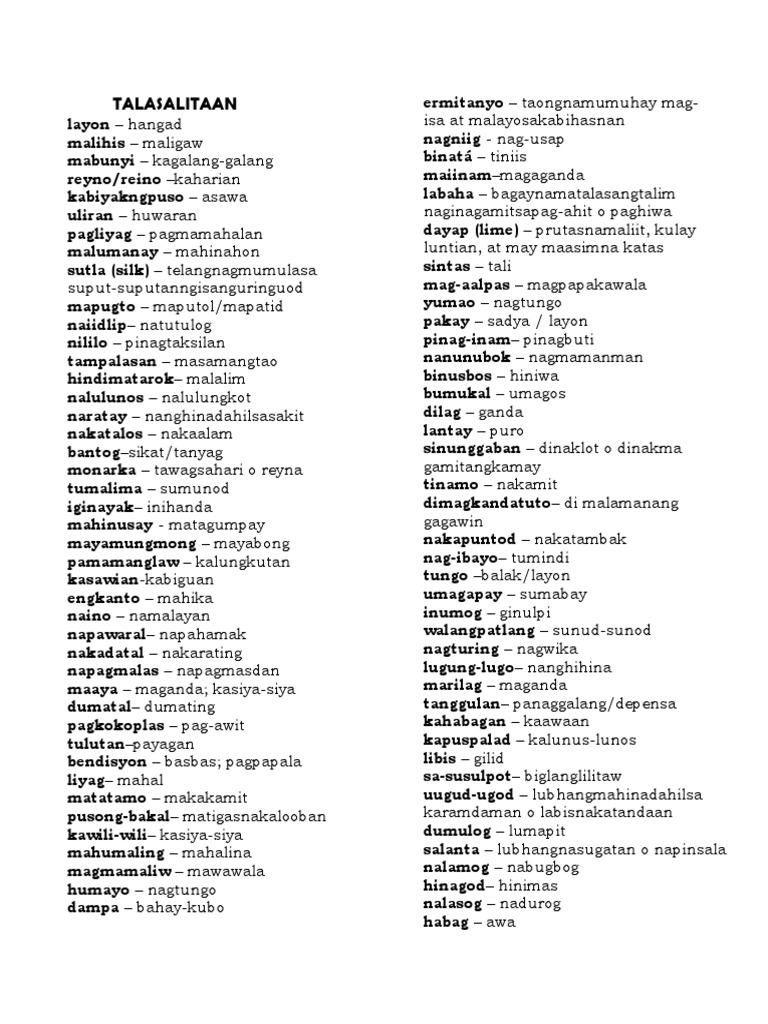 Talasalitaan Ibong Adarna | PDF