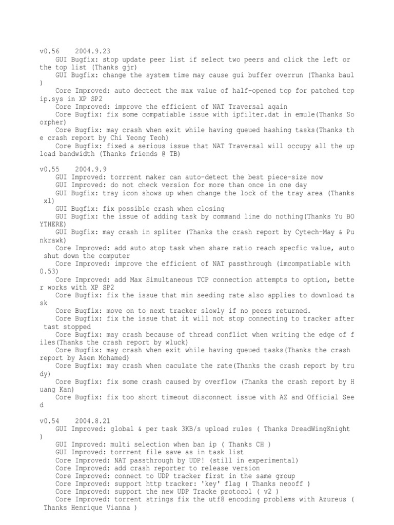 Change Log | PDF | Information Technology | Computing