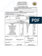 Activity Request Form: Department of Education Division of Kalinga