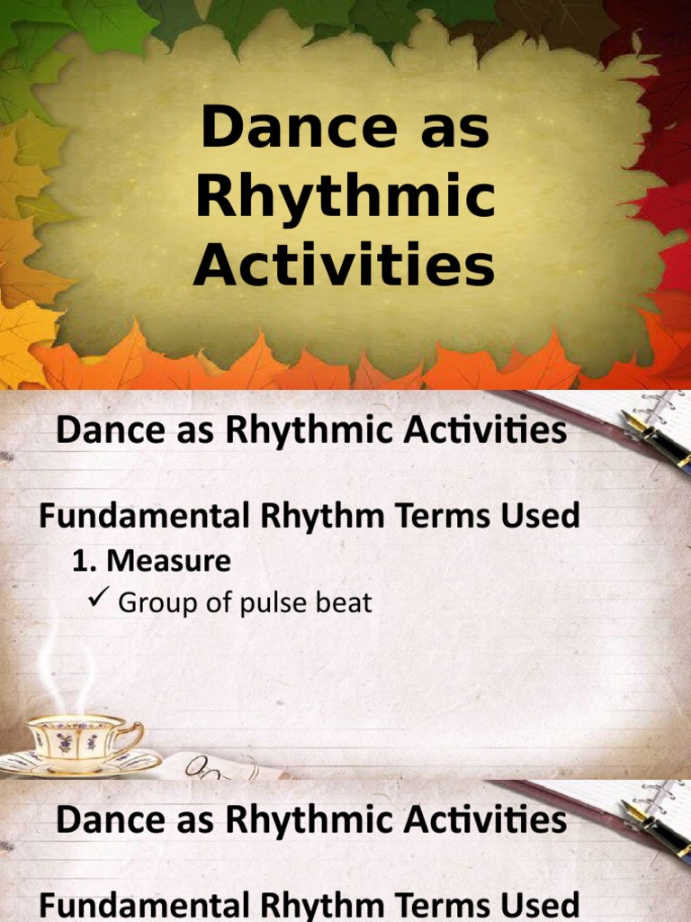 Common Dance Terms in Folk Dancing PDF Rhythm Dances