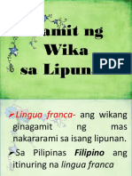 Mga Gamit NG Wika Sa Lipunan