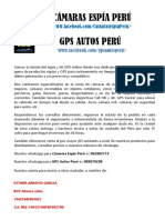 Catalogo 2019 Cámaras Espía Perú y Gps Autos Peru