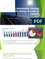 China's Renewable Energy Law and Policy