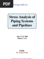 Stress Analysis of Piping Systems and Pipelines Harvard University