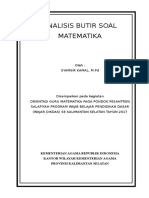 Makalah Analisis Butir Soal - Orientasi Guru MTK Pesantern