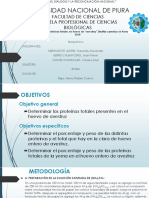 Determinación de Proteínas Totales en Huevo de Avestruz Struthio Camelus