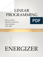 Linear Programming: Melai Gajitos Kenneth Parungao Carlo Besana Ascii Obra