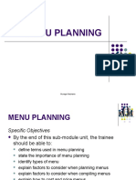 Menu Planning