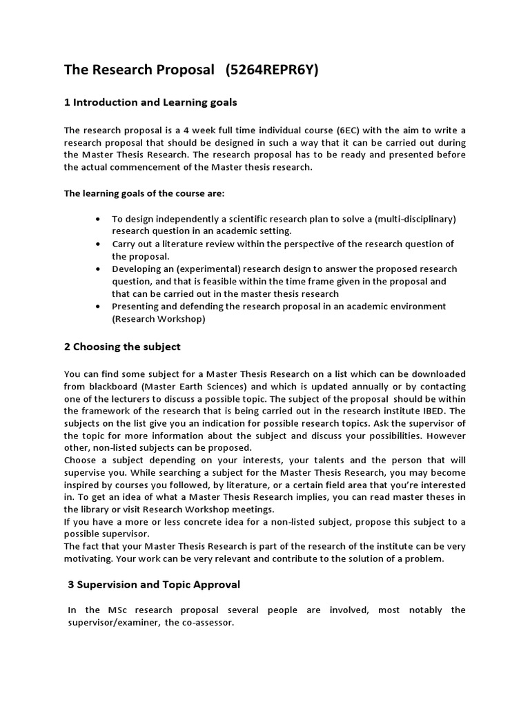 concepts of research proposal