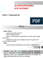 Ethico-Moral Principles and Concepts: Raffy V. Tabalbag RN