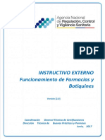 INSTRUCTIVO EXTERNO Funcionamiento de Farmacias y Botiquines