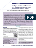 Effect of Lingual Retraction and Intrusion Force On Maxillary Central Incisor