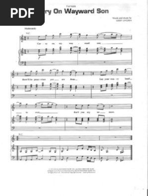 Carry On Wayward Son Piano Sheet Music Pdf Music Sheet Collection