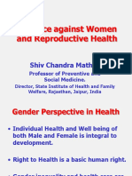 Violence Against Women and Reproductive Health: Shiv Chandra Mathur