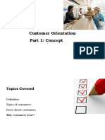 Customer Orientation Part 1: Concept