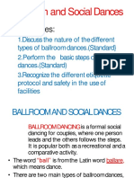 Ballroom and Social Dances: Objectives
