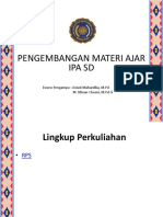 Pengembangan Materi Ajar Ipa SD: Dosen Pengampu: Astuti Mahardika, M.PD M. Minan Chusni, M.PD - Si