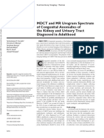 mdct and mr urogram spectrum of congenital. jurnal