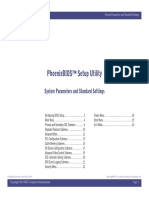 Phoenixbios™ Setup Utility: System Parameters and Standard Settings