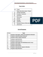 CSE101 C Common Programs List