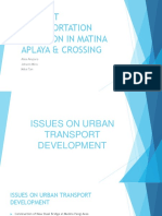 Current Transportation Situation in Matina Aplaya & Crossing