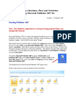 Creating Brochures, Flyers and Newsletters in Microsoft Publisher 2007