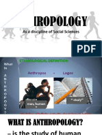 Anthropology: As A Discipline of Social Sciences