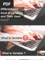 Kinds of Variables