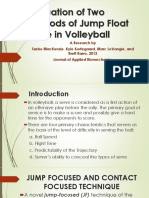 SYNTHESIS Evaluation of Two Methods of Jump Float Serve