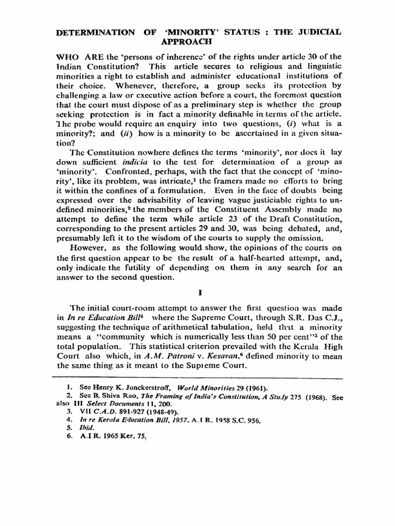 Determination of Minority Status | PDF | Minority Group | U.S. State