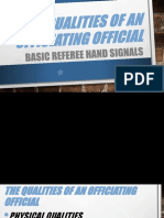 Qualities of An Officiating Official