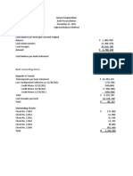 Grace Corporation: Cash Balance Per Book (Per General Ledger)