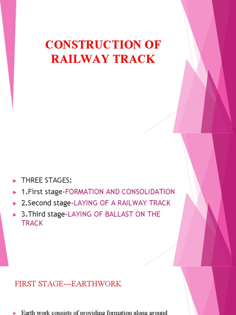 Railway Track Construction Stages | PDF | Track (Rail Transport) | Train