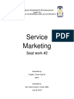 Service Marketing: Seat Work #2