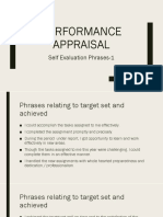 Performance Appraisal: Self Evaluation Phrases-1