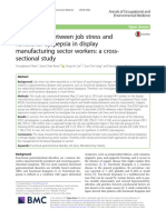 Relationship Between Job Stress and Functional Dyspepsia in Display Manufacturing Sector Workers: A Cross-Sectional Study