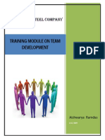 Training Module On Team Development: Tata Iron & Steel Company