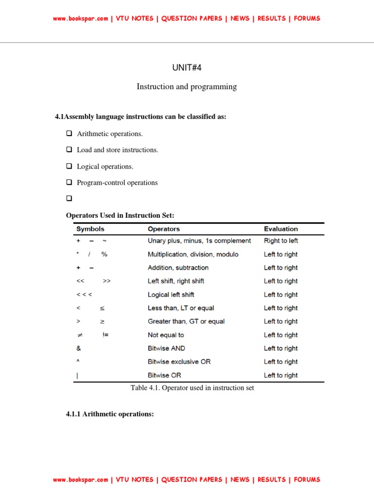 Assembly Language Instruction Guide | PDF | Central Processing Unit ...