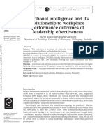 Emotional Intelligence and Its Relationship To Workplace Performance Outcomes of Leadership Effectiveness